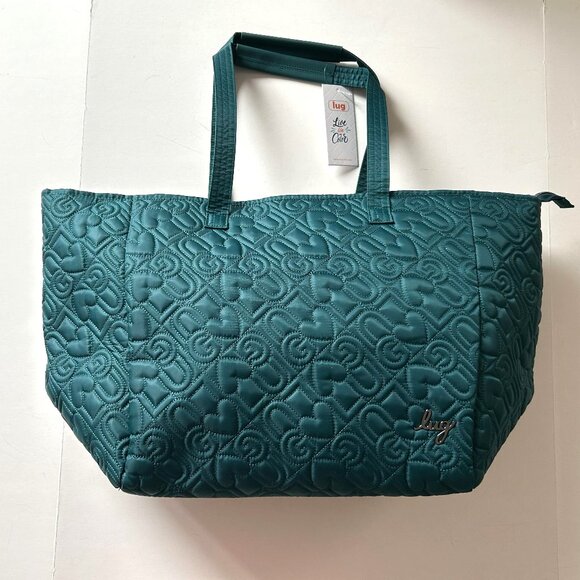 Lug Avion Love Carry-All Tote Bag Teal Green - Picture 6 of 10
